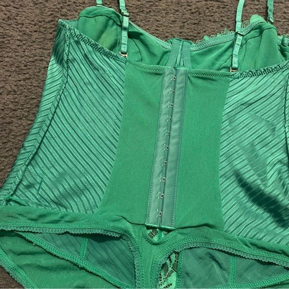 Free People Intimately Good Luck Charm Bodysuit In Putt Putt Green - Picture 8 of 8